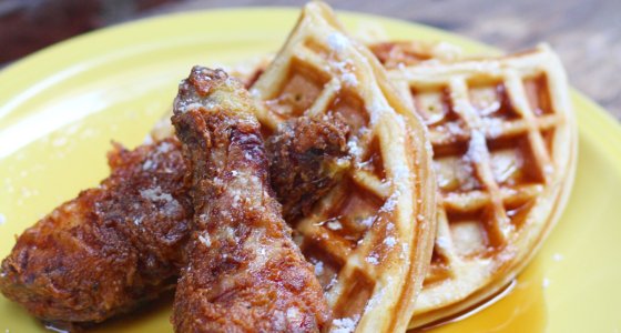 Cajun Fried Chicken and Waffles