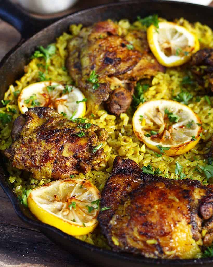 One Pot Middle Eastern Chicken and Rice - Ev's Eats
