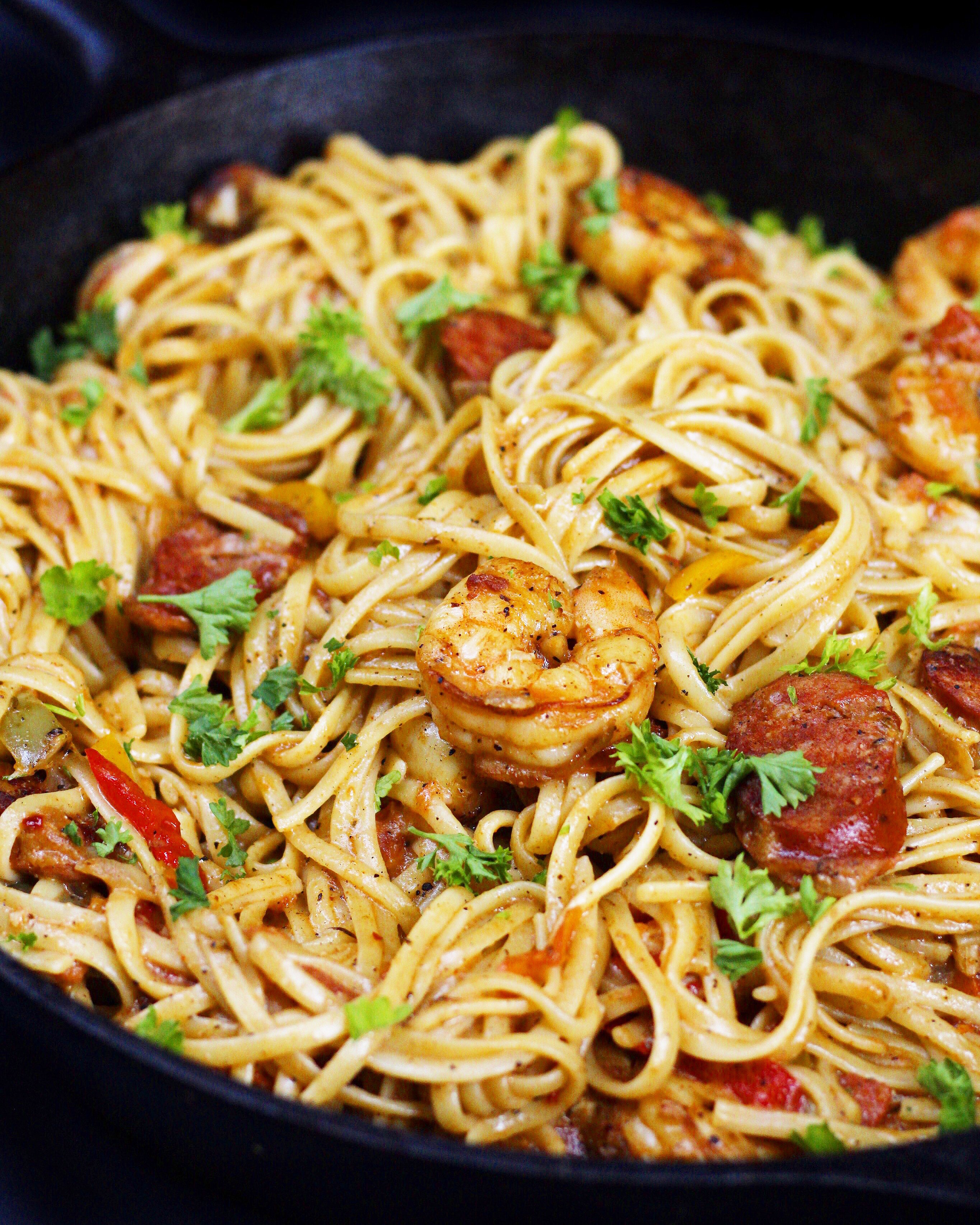 Cajun Shrimp Pasta - Ev's Eats