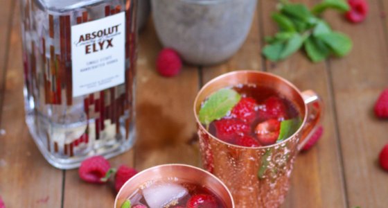 Copper Makes It Better: Raspberry Mule with Absolut Elyx